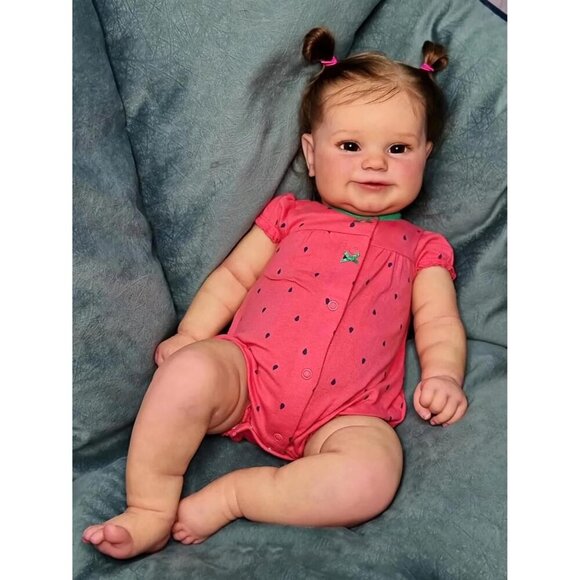 🆕 20 inches Soft Cloth Body Realistic Reborn Baby Girls Doll - Picture 2 of 5